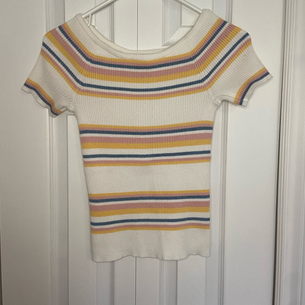 Ribbed Striped Top